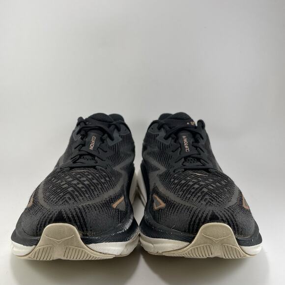 Hoka One One Clifton 9 Running Shoes Womens Size 9 D Wide Black Athletic Sneaker - Picture 2 of 10
